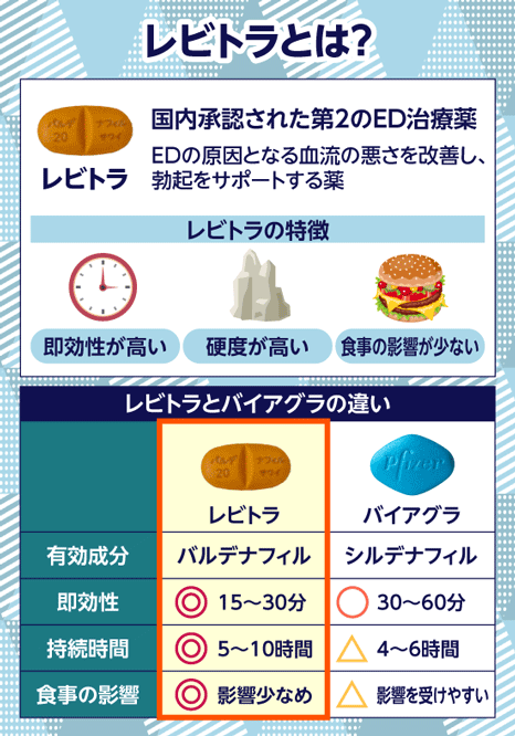 レビトラの特徴について説明する画像